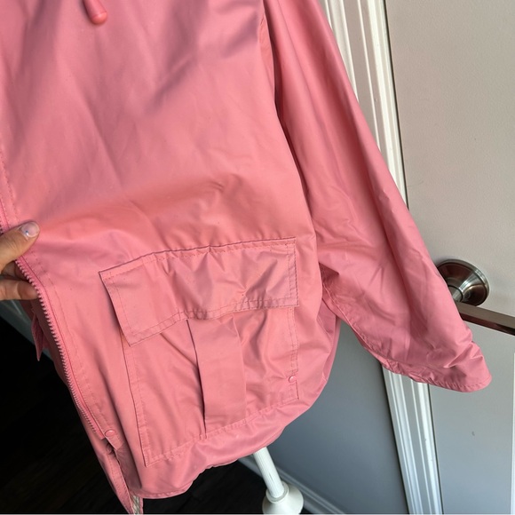 Vintage Pink Misty Harbor Rain Jacket S Coastal Prep Plaid Lined - Picture 5 of 7